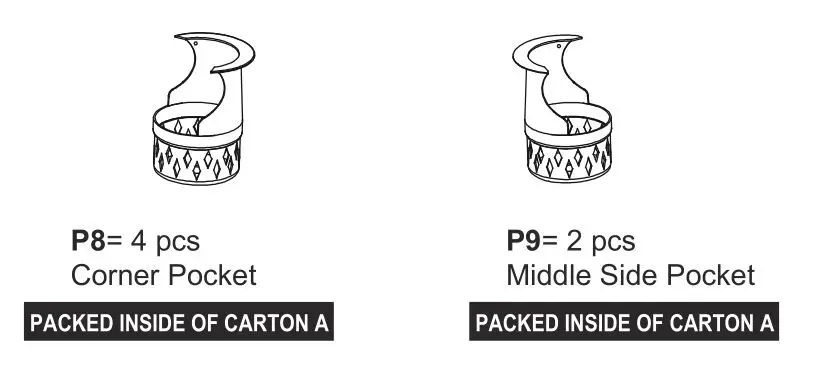 Atomic G05302F 3in1 Dining Pool Table - PARTS IDENTIFIER 2