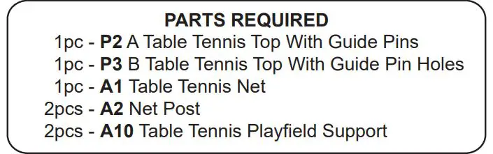 Atomic G05302F 3in1 Dining Pool Table - Parts required 3