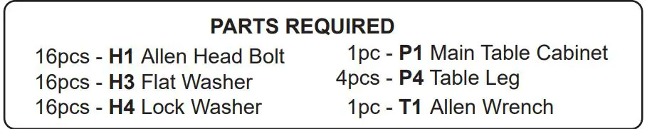 Atomic G05302F 3in1 Dining Pool Table - Parts required