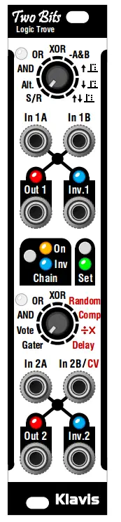 Two Bits Dual Logic Processor with Chaining and CV Functions