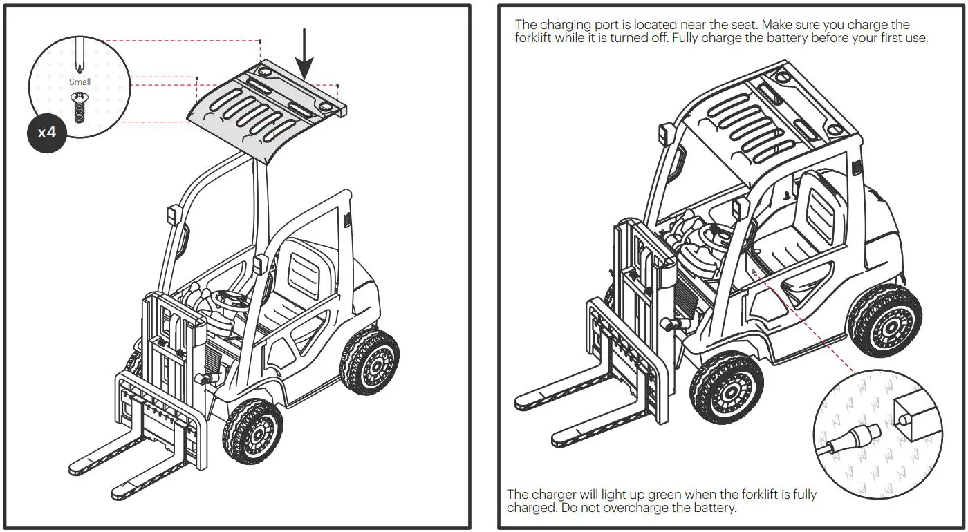 HOVER-1 H1-FLFT Forklift Instruction Manual - ASSEMBLING YOUR MY FIRST FORKLIFT CARE