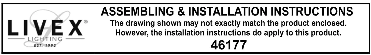 Livex Lighting 46177 Tribeca 13 Light 42 Inch Shiny Instruction Manual