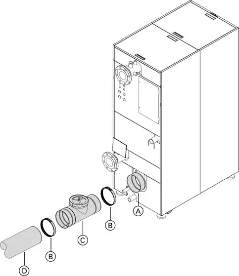 VIESSMANN Vitocrossal 200 CI2 Series Exhaust Vacuum Relief Damper - Vacuum Relief 2