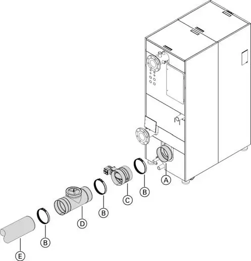 VIESSMANN Vitocrossal 200 CI2 Series Exhaust Vacuum Relief Damper - Vacuum Relief 4