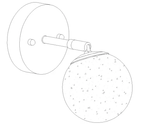 ZEVNI-A04404-Mordy-7-Inch H-Black-Wall-Sconce-fig-1