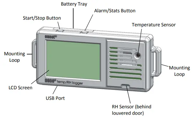 ONSET UX100-003 HOBO Temp RH 3.5 Data - operation