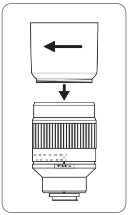 Tokina SZ 300mmPRO Reflex F7 1 MF CF Lens - Lens Hood