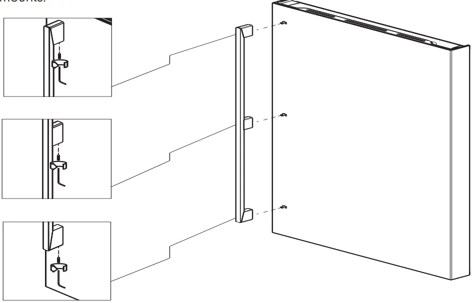 Assemble bar handle to door