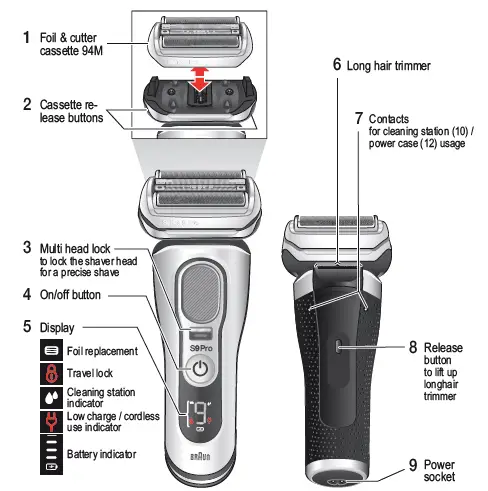 BRAUN-Type-5793-Series-9-Pro-Electric Shaver-2