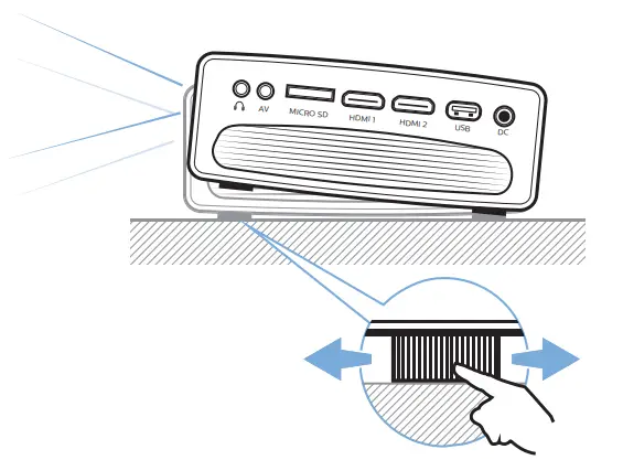 PHILIPS NeoPix Prime 2 Home Projector- Screen height