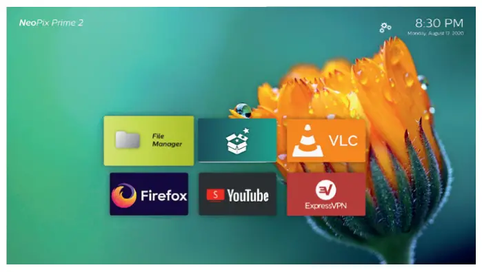 PHILIPS NeoPix Prime 2 Home Projector- home screen