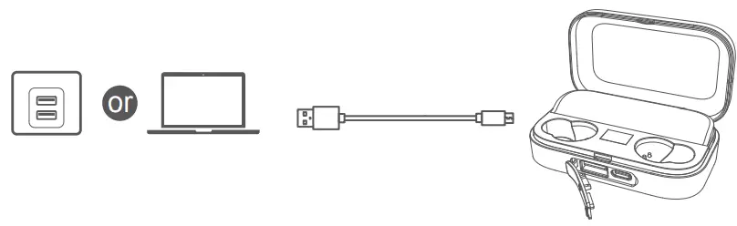 Letsfit T22 True Wireless Earbuds - Charging Case