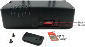 Inserting the SIM cards