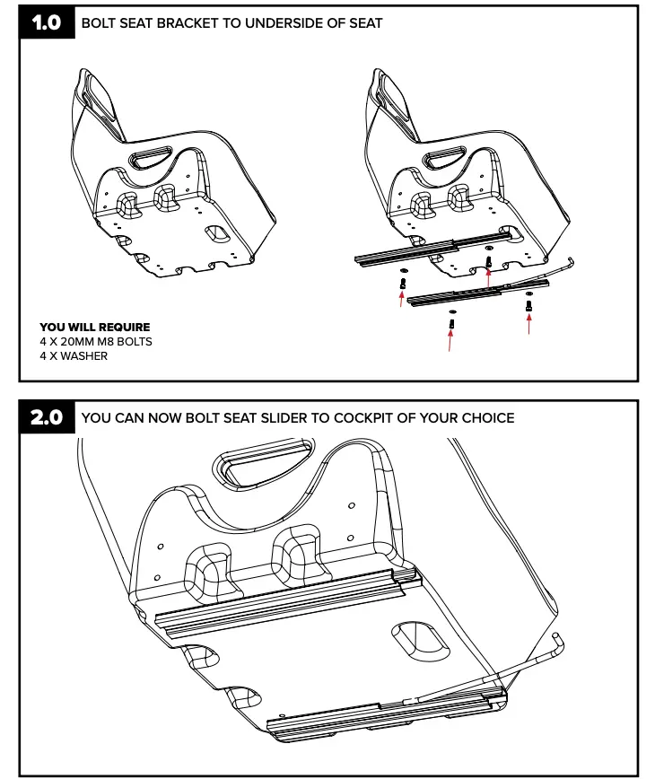 MOUNT YOUR OWN SEAT Figure 1 and 2