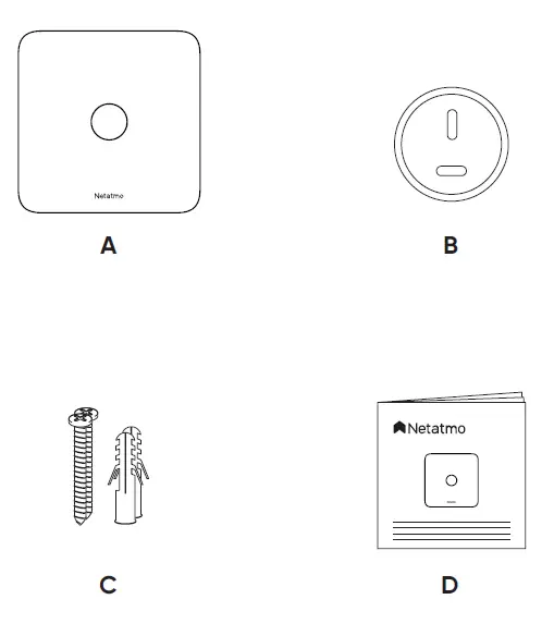 Netatmo Smart Carbon Monoxide Alarm pack contents