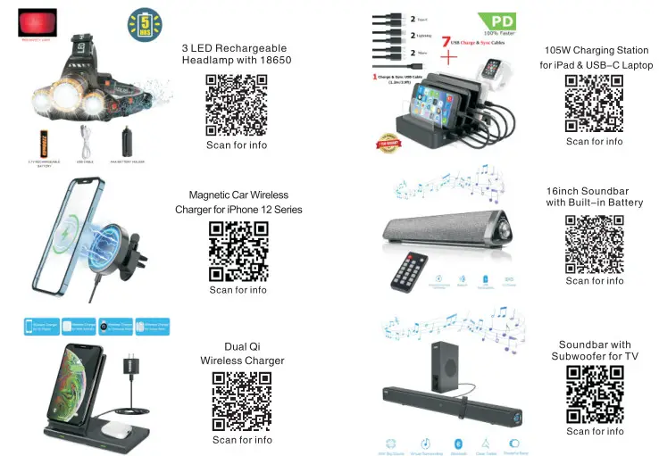 COSOOS LMH-PW008-QC 6 Ports USB Charging Station -Product 3