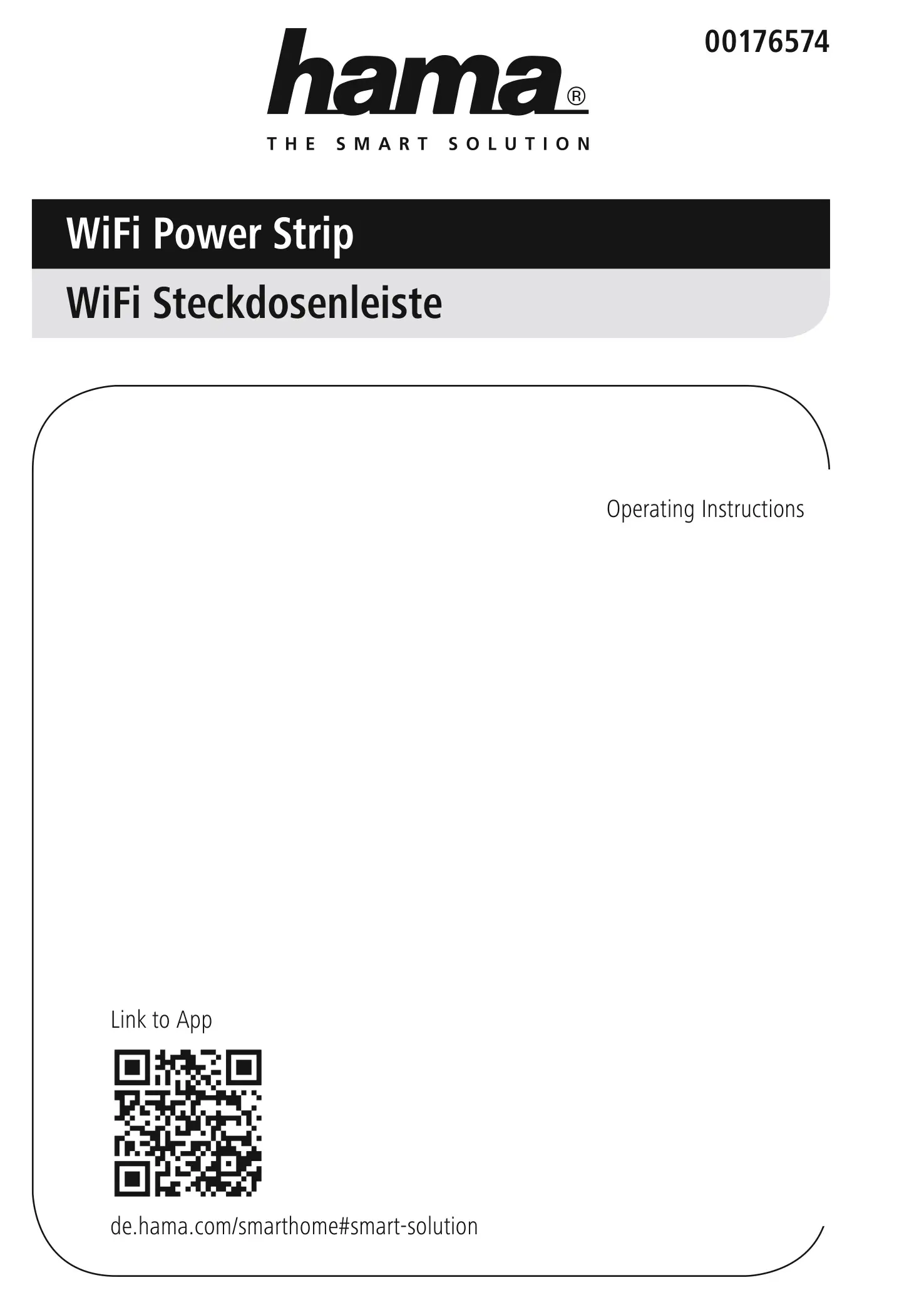 hama 00176574 WiFi Power Strip Socket Instruction Manual