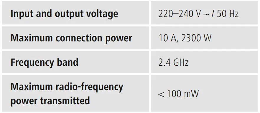hama 00176574 WiFi Power Strip Socket - Technical Data.