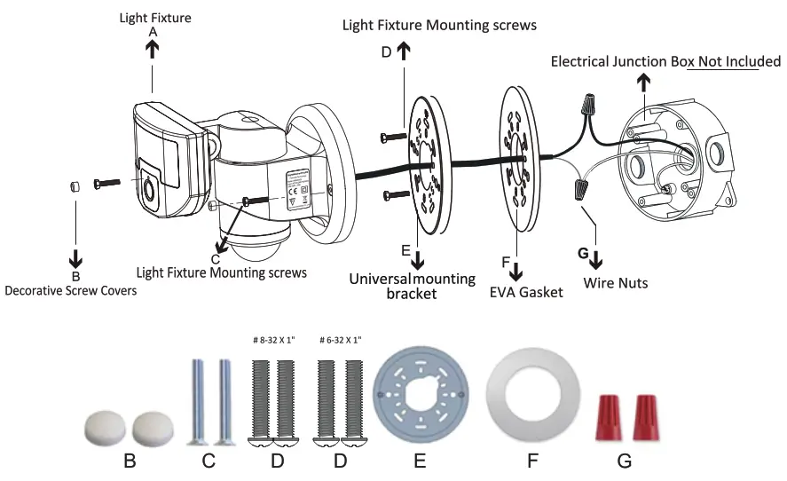 VERSONEL VSL95 Motorized Motion Tracking Security Light - fig