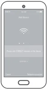 Click the button network connected
