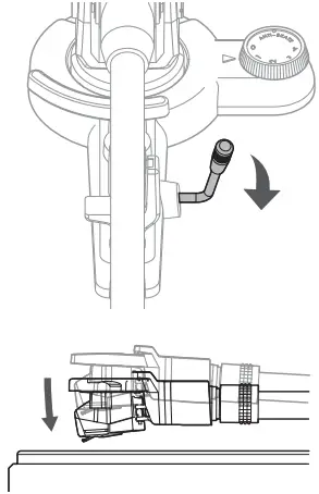 audio technica AT LP3XBT Automatic Wireless Turntable - DOWN position