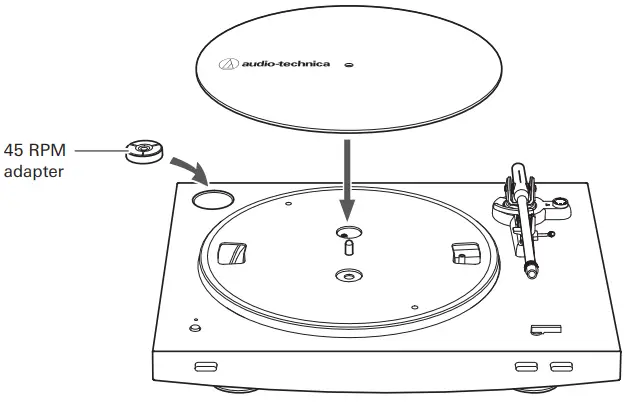 audio technica AT LP3XBT Automatic Wireless Turntable - felt mat