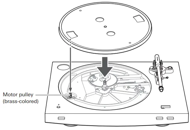 audio technica AT LP3XBT Automatic Wireless Turntable - platter