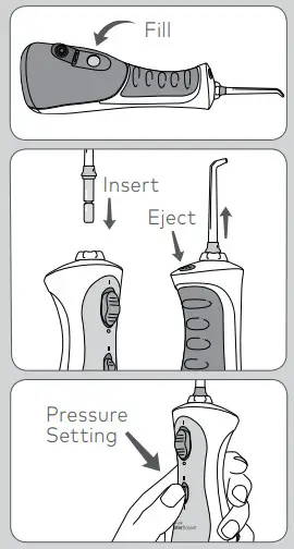 waterpik WP-400 Series Ultra Cordless Plus Water Flosser - Reservoir
