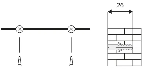 bewello BW2023 Electric Wall Fireplace Heater LED - drill