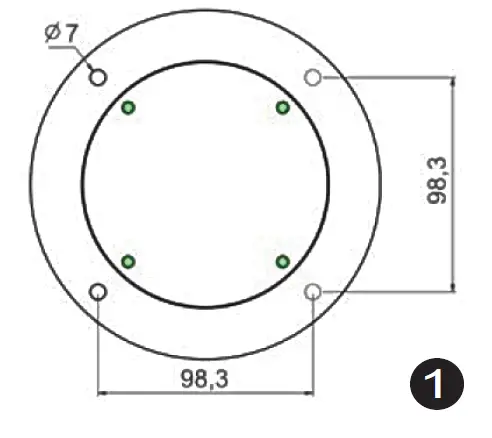 PELCO-SRXV-PCF-Pendan- Ceiling-Flange-and-Extension-fig-3