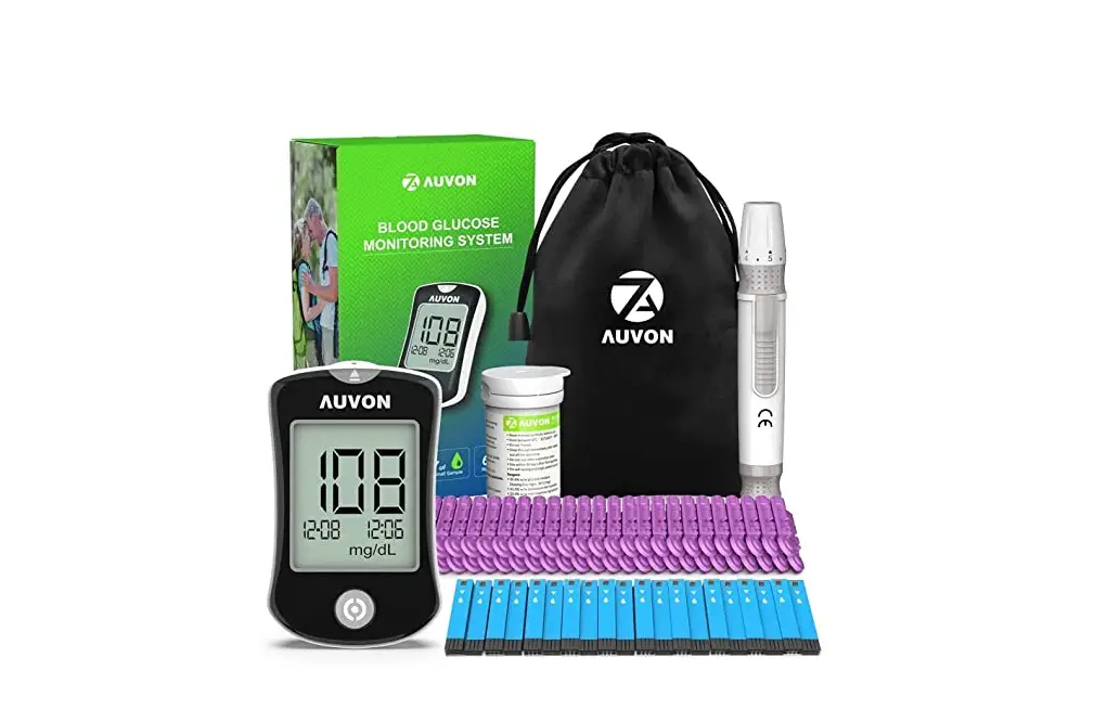 Auvon Ds-w1001002 High-tech Blood Sugar Test Kit User Manual
