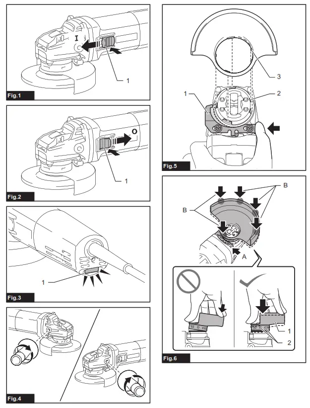 makita GA5080R Angle Grinder - FIG