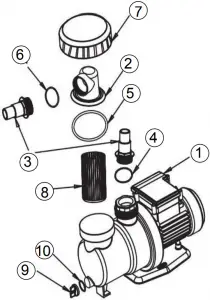 FX PRIME SINGLE SPEED NE4523, NEP4268, NEP4269 PUMP SERIES PARTS BREAKDOWN - 1