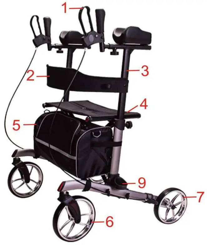 OasisSpace OS 9223L Upright Rollator Walker- Fig1