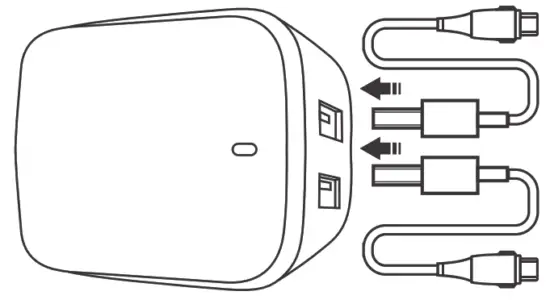 ororo 5V6A Dual USB Charger - connector