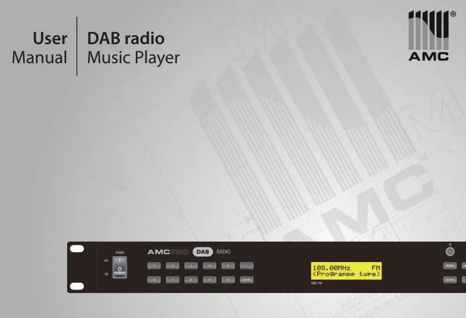 AMC DAB radio Music Player User Manual