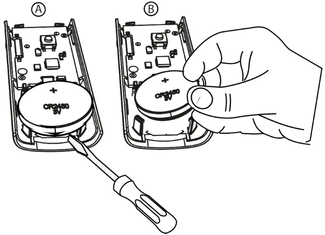 Johnson Controls MC 303 PG+ Vanishing Door Window Magnetic Contact - Battery removal