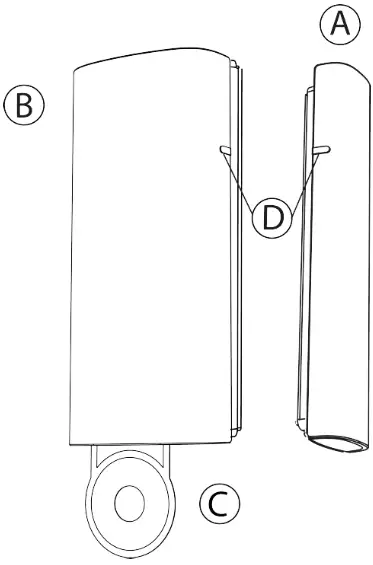 Johnson Controls MC 303 PG+ Vanishing Door Window Magnetic Contact - Description