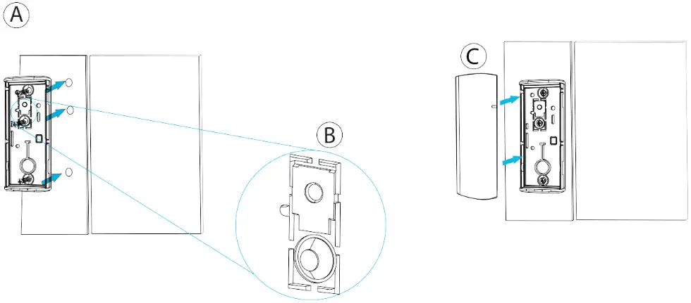Johnson Controls MC 303 PG+ Vanishing Door Window Magnetic Contact - device