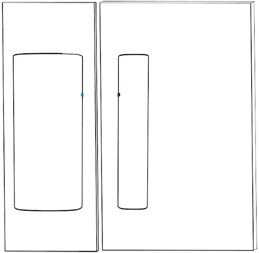 Johnson Controls MC 303 PG+ Vanishing Door Window Magnetic Contact - magnet position