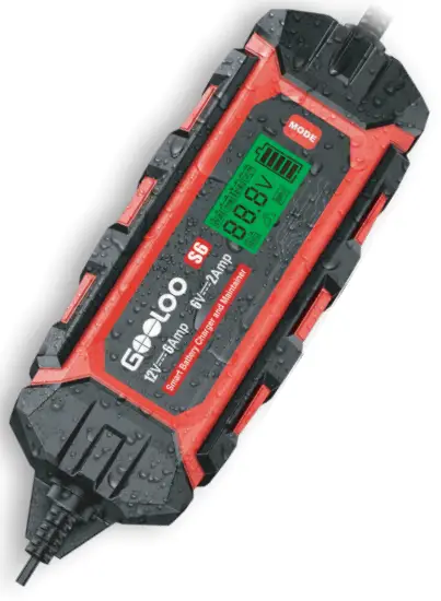 GOOLOO S6 Car and Motorcycle Smart Battery Charger and Maintainer -