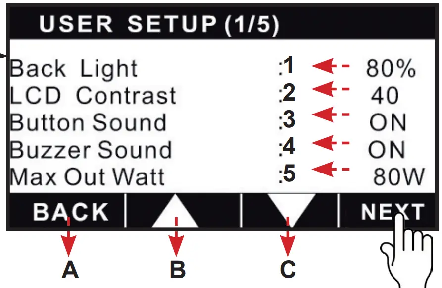 Initial parameter set up