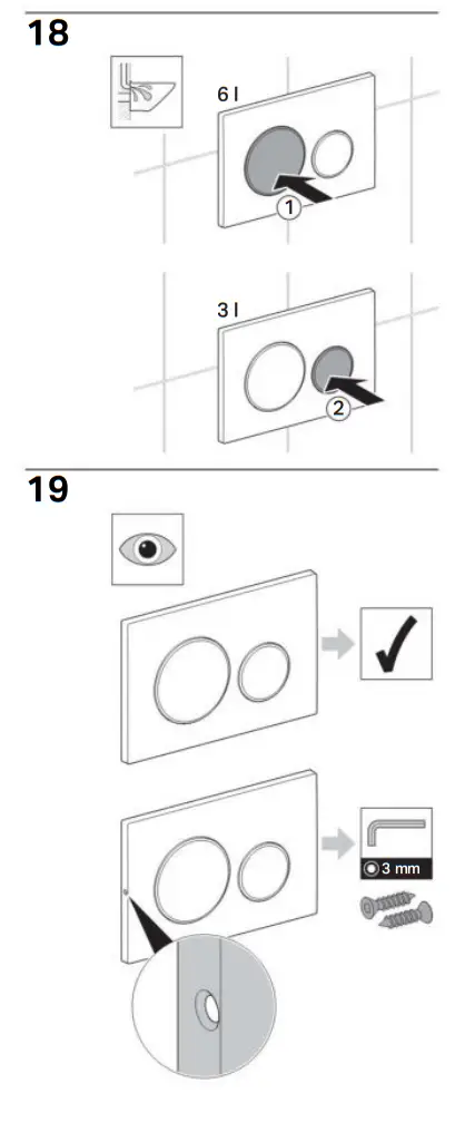 GEBERIT 115 882 KH 1 Sigma20 Dual Flush Access Plate - fig6