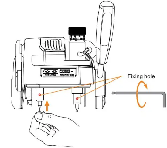 FIG 20 Probe and cutter installation and uninstallation
