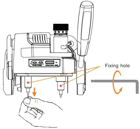 FIG 21 Probe and cutter installation and uninstallation
