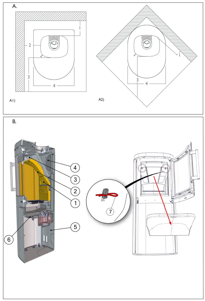 Hwam 4510 Wall Mounted Fireplace - fig 1