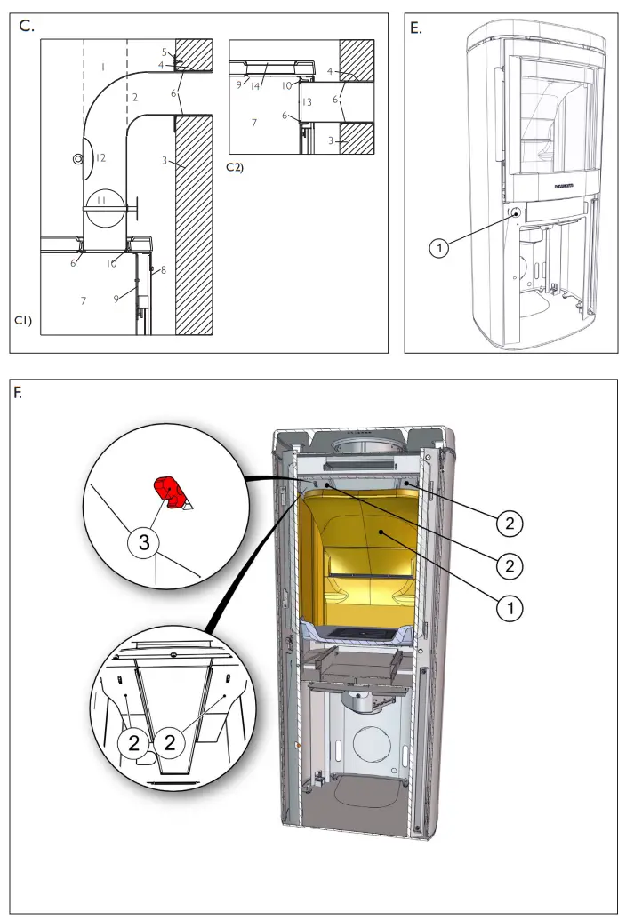 Hwam 4510 Wall Mounted Fireplace - fig 2
