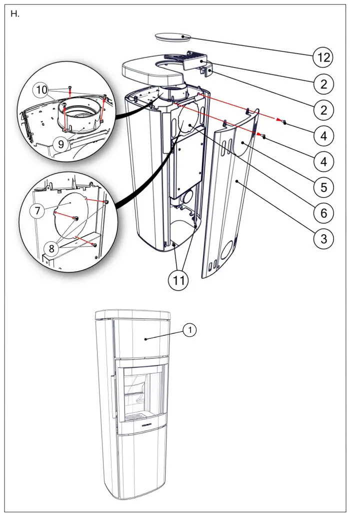 Hwam 4510 Wall Mounted Fireplace - fig 4