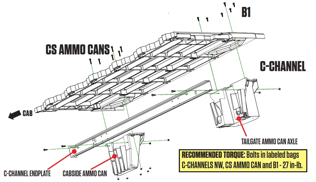 DECKED DR4 DODGE RAM 1500 Bed Length Storage System - PASSENGER 1