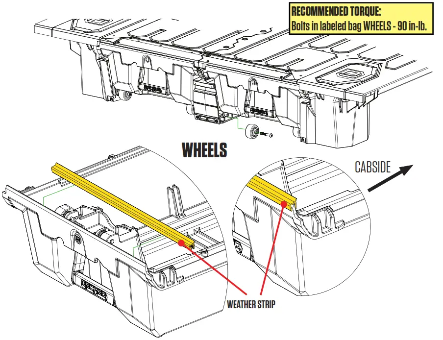DECKED DR4 DODGE RAM 1500 Bed Length Storage System - stainless